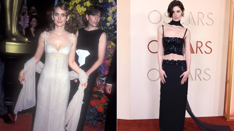 (L) Winona Ryder vid Oscarsgalan 1996 (R) Gracie Abrams vid Oscarsgalan 2026