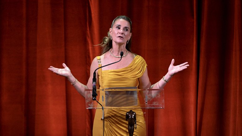 Melinda Gates håller ett tal