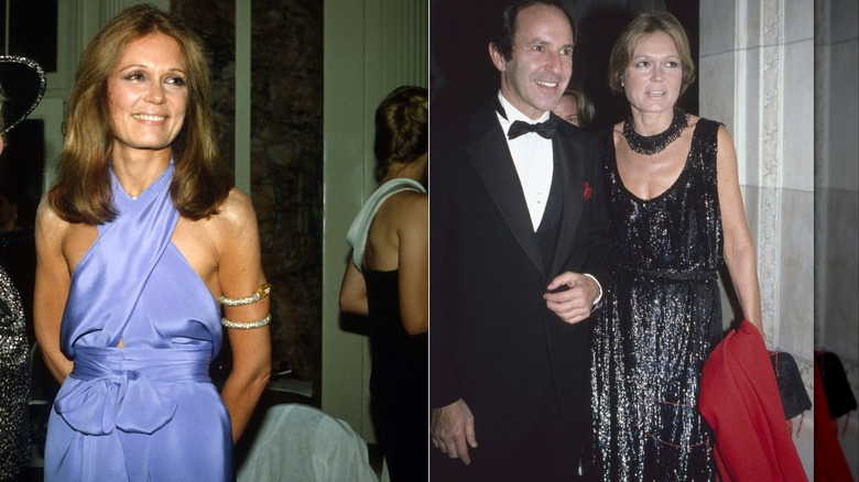 Gloria Steinem vid hennes 50-årsfirande i New York City i maj 1984 / Mort Zuckerman och Gloria Steinem på Lions Benefit på New York Public Library i november 1985