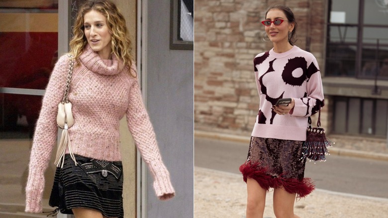 (L) Carrie Bradshaw in 
