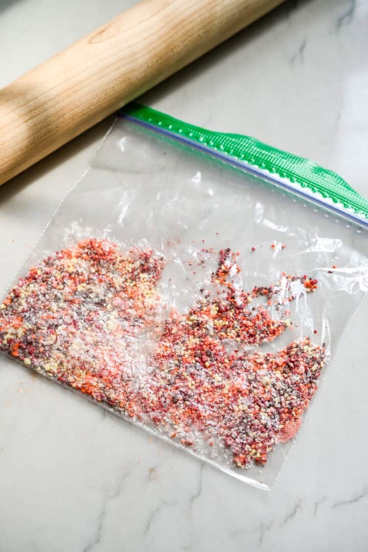 Höstströssel krossat i en plastpåse.