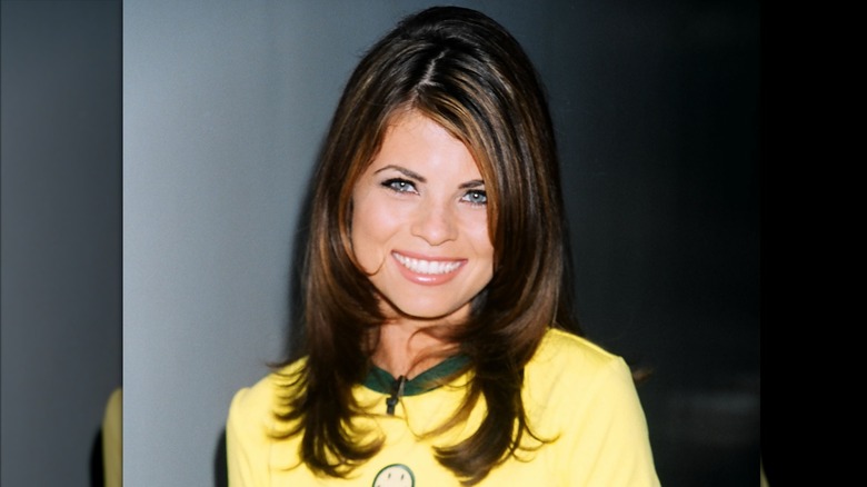Yasmine Bleeth på MTV:s Rock 'N' Jock Basketball i Los Angeles i september 1995