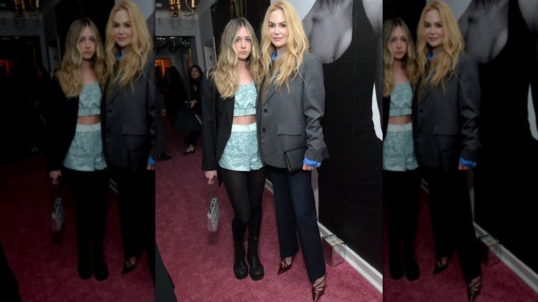 Nicole Kidman med sin dotter Sunday Rose Kidman-Urban i januari 2025