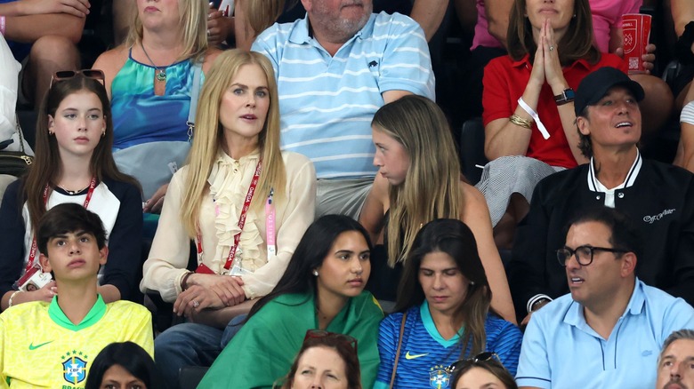 Nicole Kidman med döttrarna Sunday Rose och Faith Margaret Kidman-Urban i juli 2024