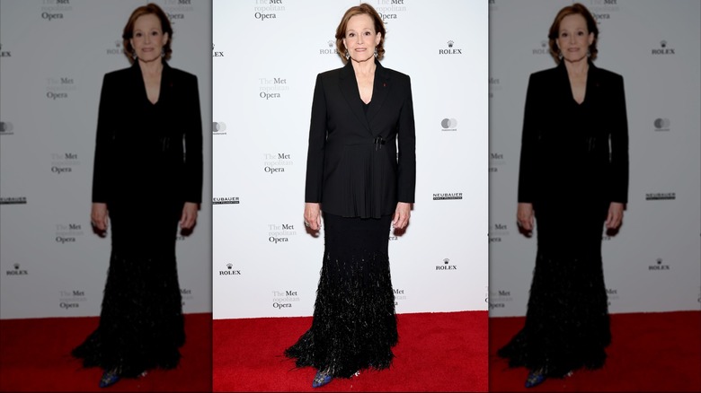 Sigourney Weaver på Metropolitan Opera 2026 premiärpremiär för galapremiären 