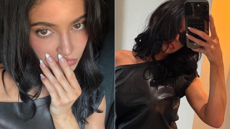 Kylie Jenner med djupa franska naglar