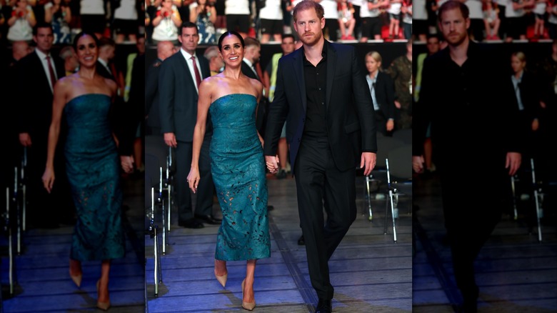 Meghan Markle och prins Harry vid avslutningsceremonin av Invictus Games i Düsseldorf, Tyskland i september 2023