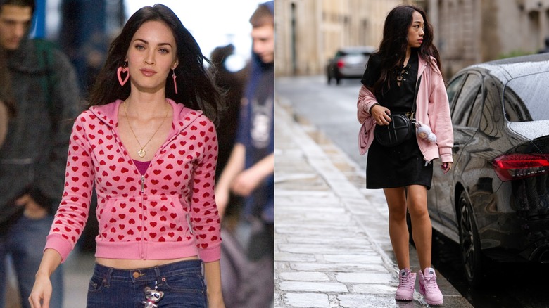 Sida vid sida: Megan Fox in "Jennifers kropp" och en kvinna som bär en rosa hoodie