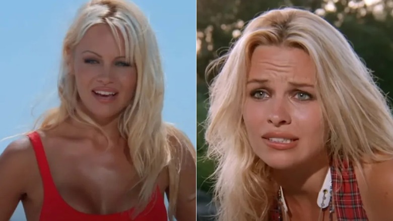 (L) Pamela Anderson in 