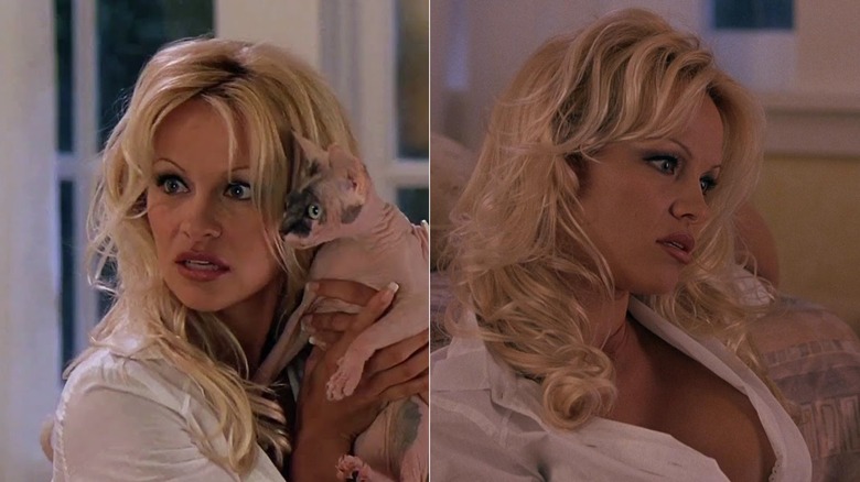(L) Pamela Anderson in 