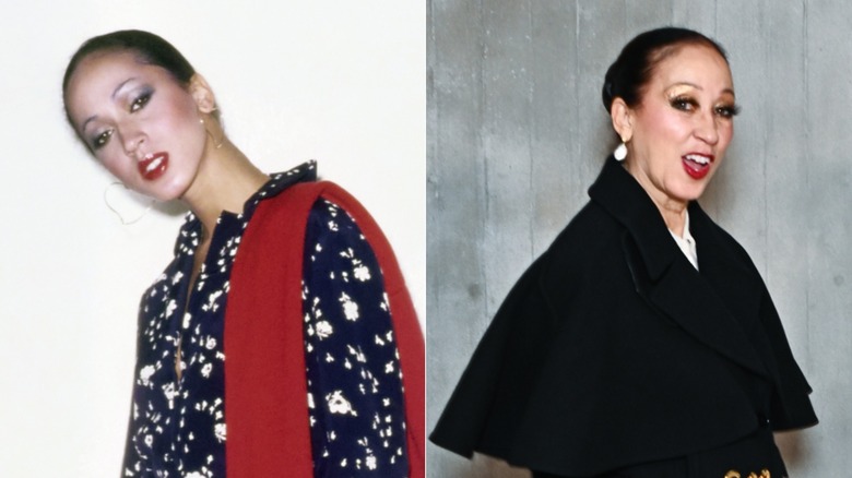 Pat Cleveland på 70-talet (L) och Pat Cleveland 2026 (R)