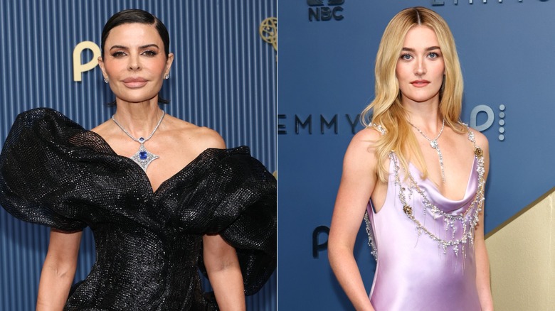 Lisa Rinna och Sarah Pidgeon i statement-halsband vid 2026 års Emmy
