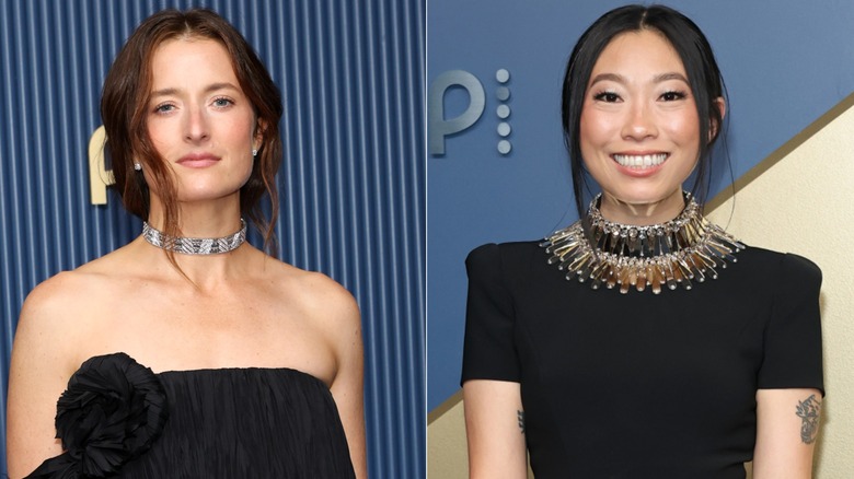 Grace Gummer och Awkwafina i chokers vid 2026 års Emmy