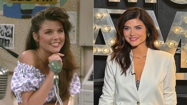 Tiffani Thiessen i Saved by the Bell och på Good Morning America