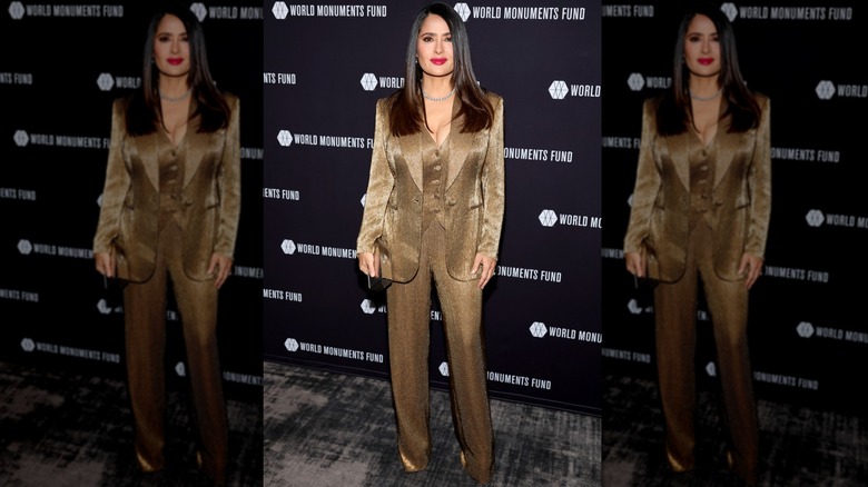 Salma Hayek deltar i World Monuments Funds 34:e årliga Hadrian Gala i New York City i oktober 2023