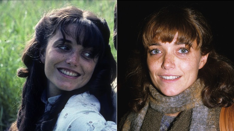 Karen Allen som Abra i 1981 East of Eden (L) & Karen Allen fotograferad i verkligheten (R)