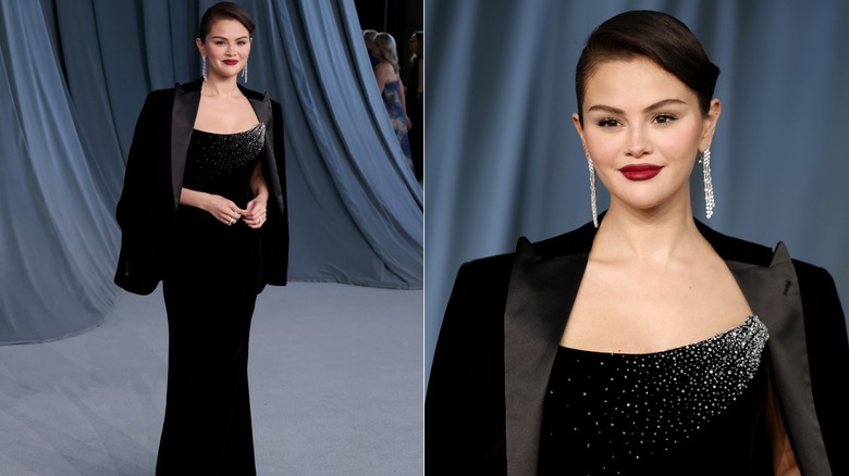Selena Gomez i svart Giorgio Armani Privé-design på Academy Museum Gala 2025