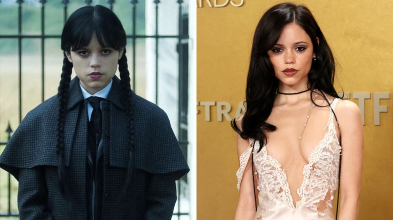(L) Jenna Ortega som Wednesday Addams i Netflix-serien 