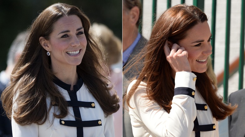 Kate Middleton med rakt hår i juni 2014
