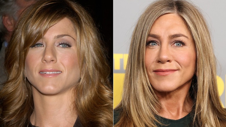Jennifer Aniston när hon fortfarande var rökare och två decennier senare efter att hon slutade