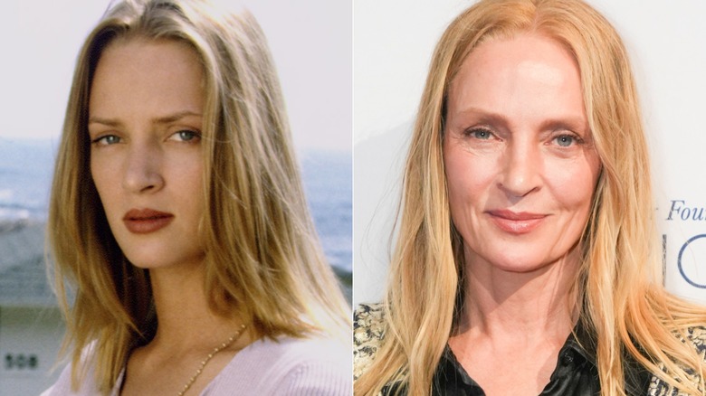 Uma Thurman innan hon slutade röka och flera år efter att hon övervann rökvanan