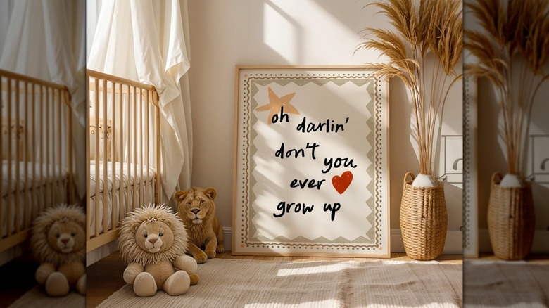 Nursery med Taylor Swift texter