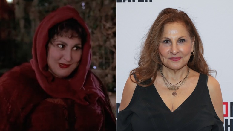 L: Kathy Najimy på 1993-talet "Hokus Pokus". R: Kathy Najimy 2024