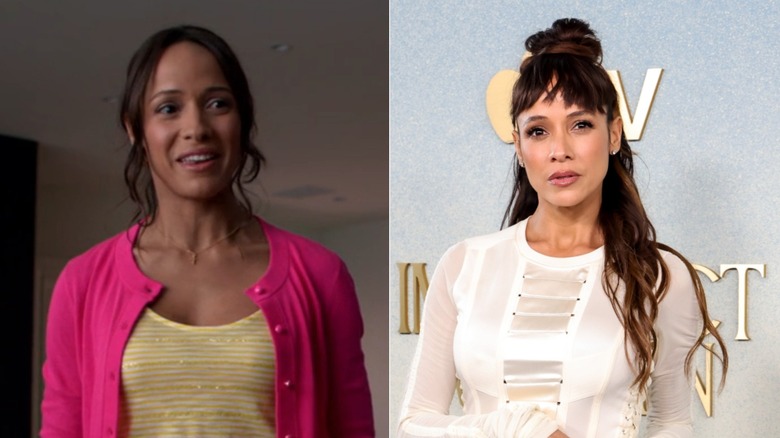 Dania Ramirez som Rosie Falta och i vit klänning