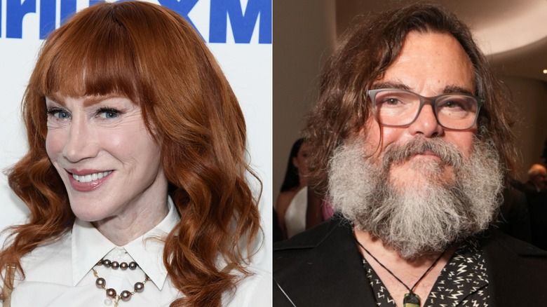 Kathy Griffin och Jack Black på separata kändisevenemang