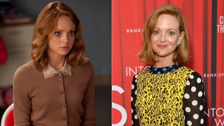 (L) Jayma Mays som Emma Pillsbury på 