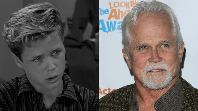Ett foto sida vid sida som visar Tony Dow genom åren